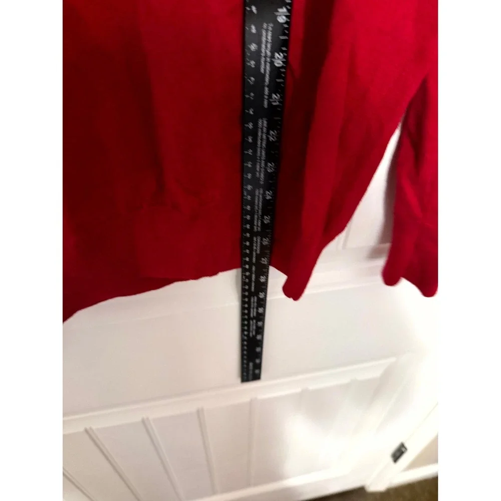 Banana Republic Sweater Mens Medium Red Extra Fine Merino Wool Crewneck
